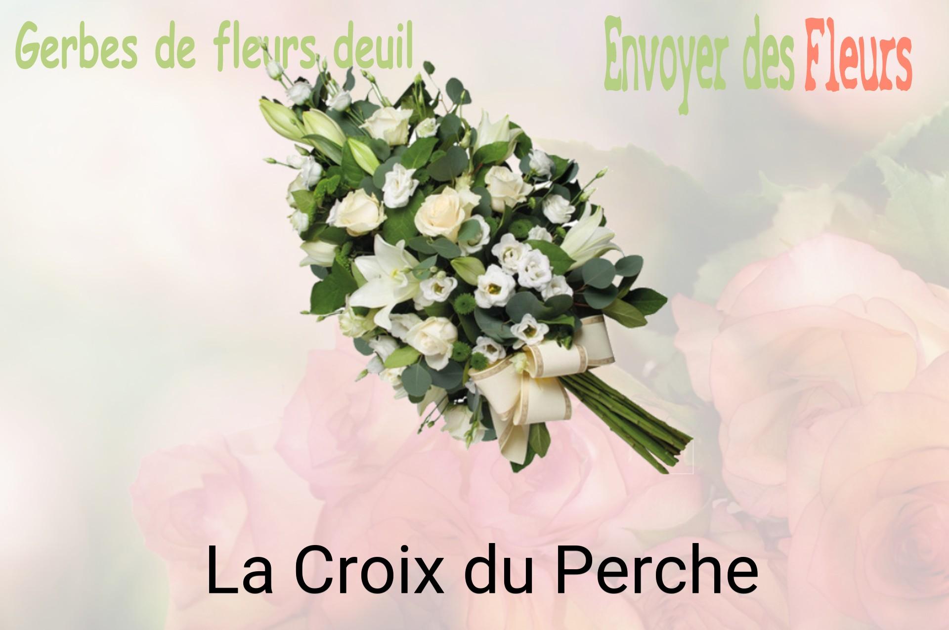 Gerbe de fleurs de deuil livrée à La Croix-du-Perche